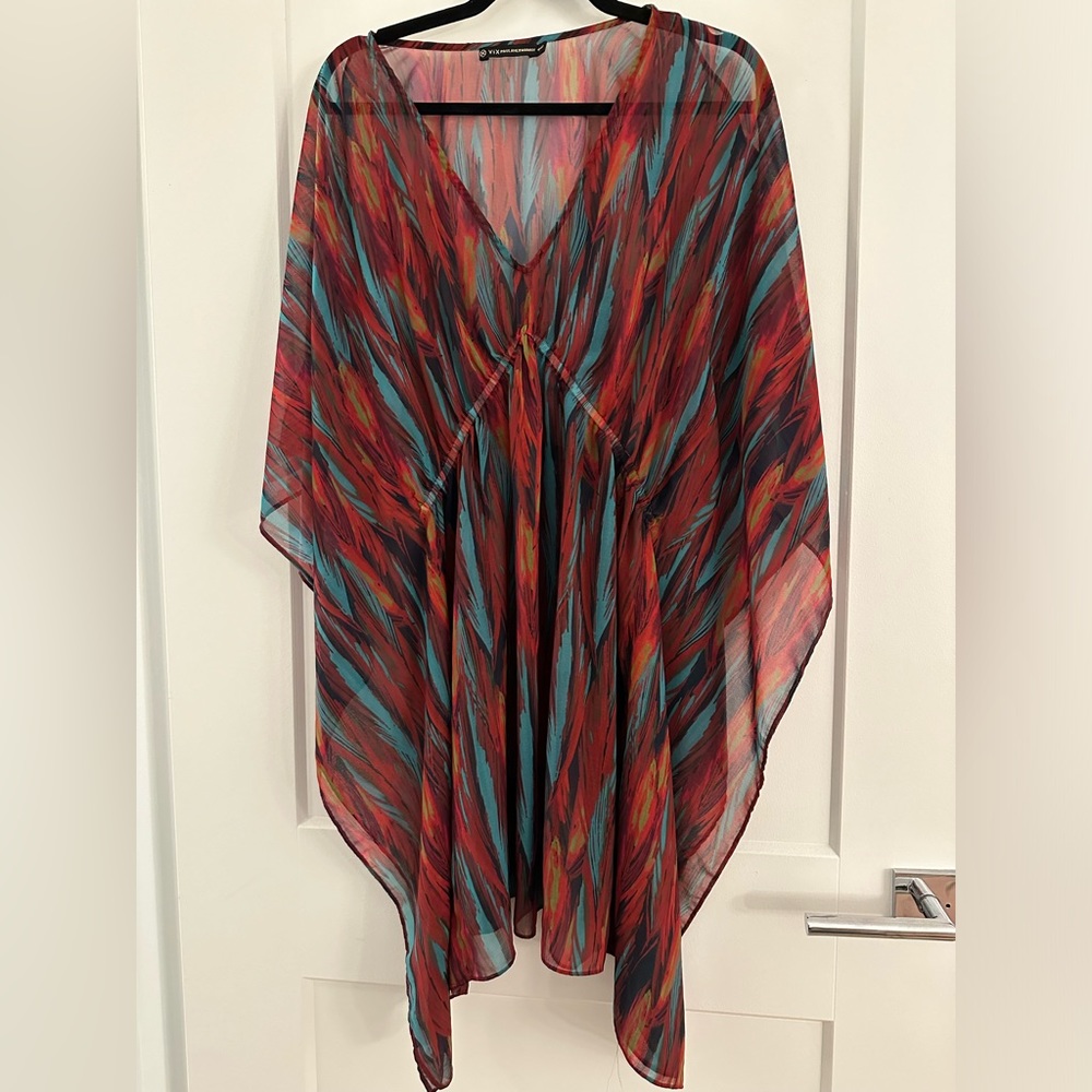 ViX Paula Hermanny Sheer Printed Cover Up Size Medium